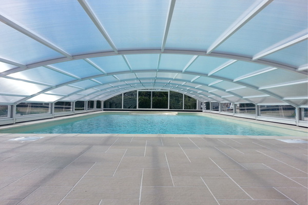 copertura piscina telscopica